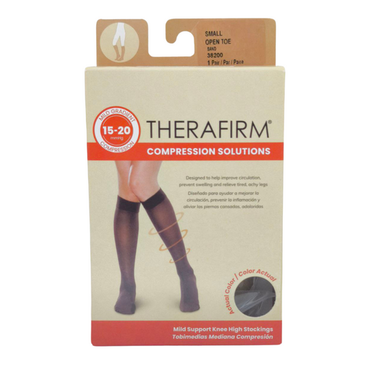 Therafirm Medias Compresión Mujer 15-20mmHg Small Open Toe Sand 38200 x 1par