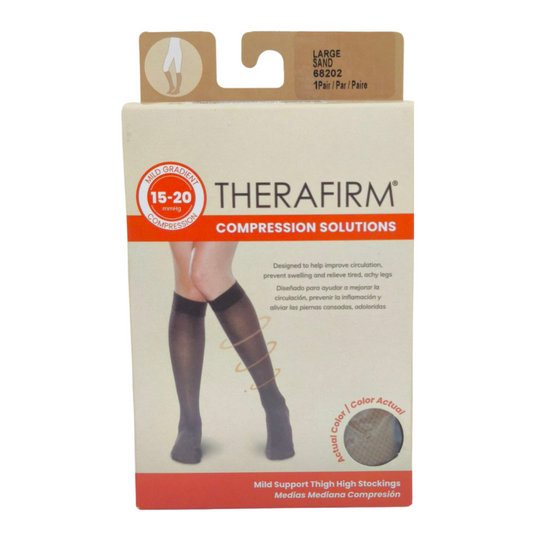 Therafirm Medias Compresión Mujer 15-20mmHg Large Sand 68202 x 1par