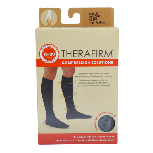 Therafirm Medias Compresión Hombre 15-20mmHg Medium Charcoal 68365 x 1par