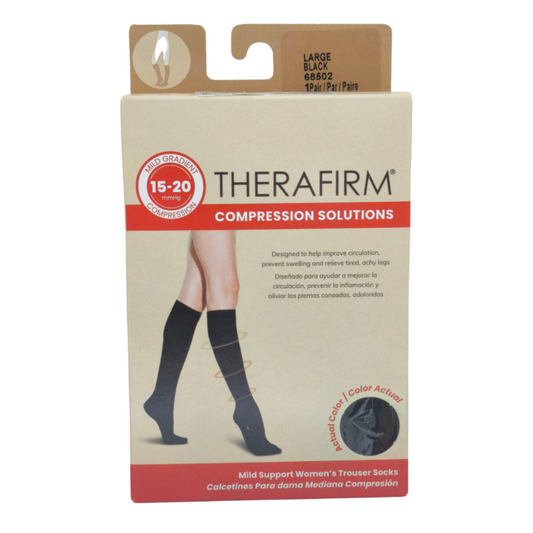 Therafirm Medias Compresión Mujer 15-20mmHg Large Black 68502 x 1par