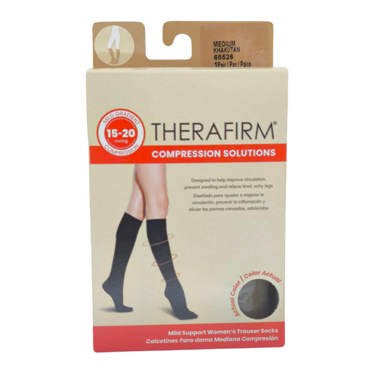 Therafirm Medias Compresión Mujer 15-20mmHg Medium Khaki/Tan 68526 x 1par