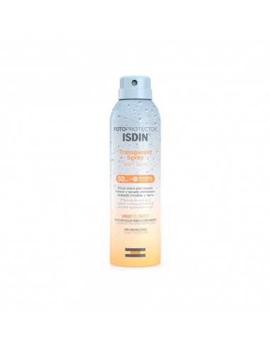 ISDIN Fotoprotector Transparent Spray Wet Skin SPF 50 en Piel Farmacéutica