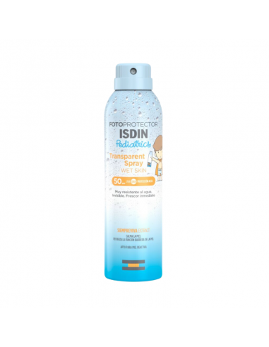Isdin Fotoprotector Pediatrics Transparent Spray Wet Skin SPF 50+ x 250mL en Piel Farmacéutica