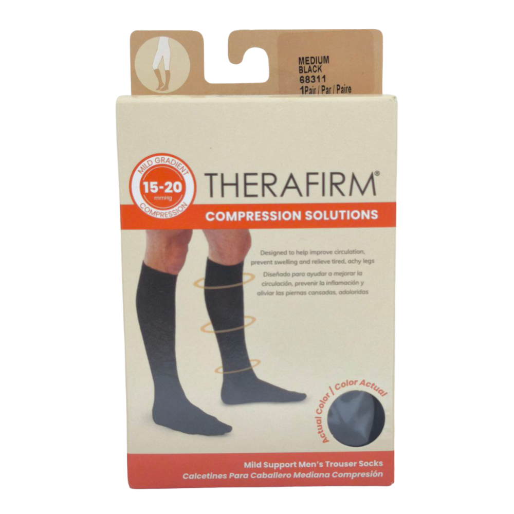 Therafirm Medias Compresión Hombre 15-20mmHg Medium Black 68311 x 1par
