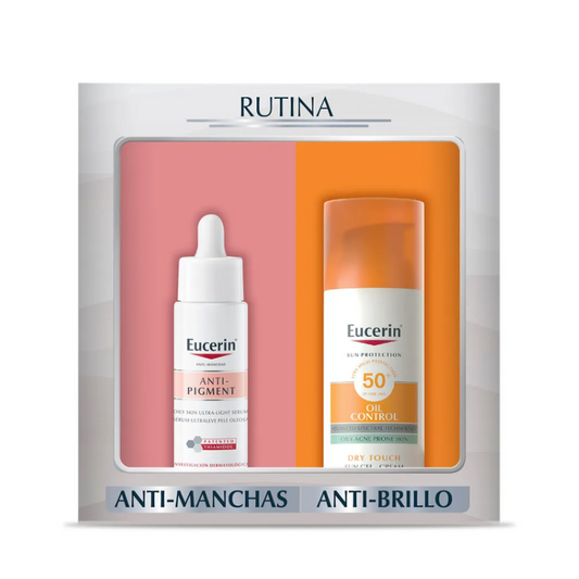 Kit Eucerin Antipigment Ultra Light Serum x 30mL + Eucerin Sun Toque Seco Facial FPS 50+ x 50mL