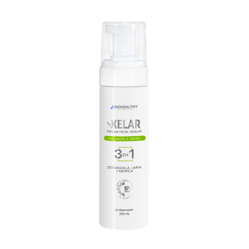 Xelar Espuma Micelar Limpiadora Facial Piel Mixta a Grasa x 200mL