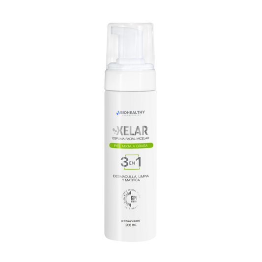 Xelar Espuma Micelar Limpiadora Facial Piel Mixta a Grasa x 200mL