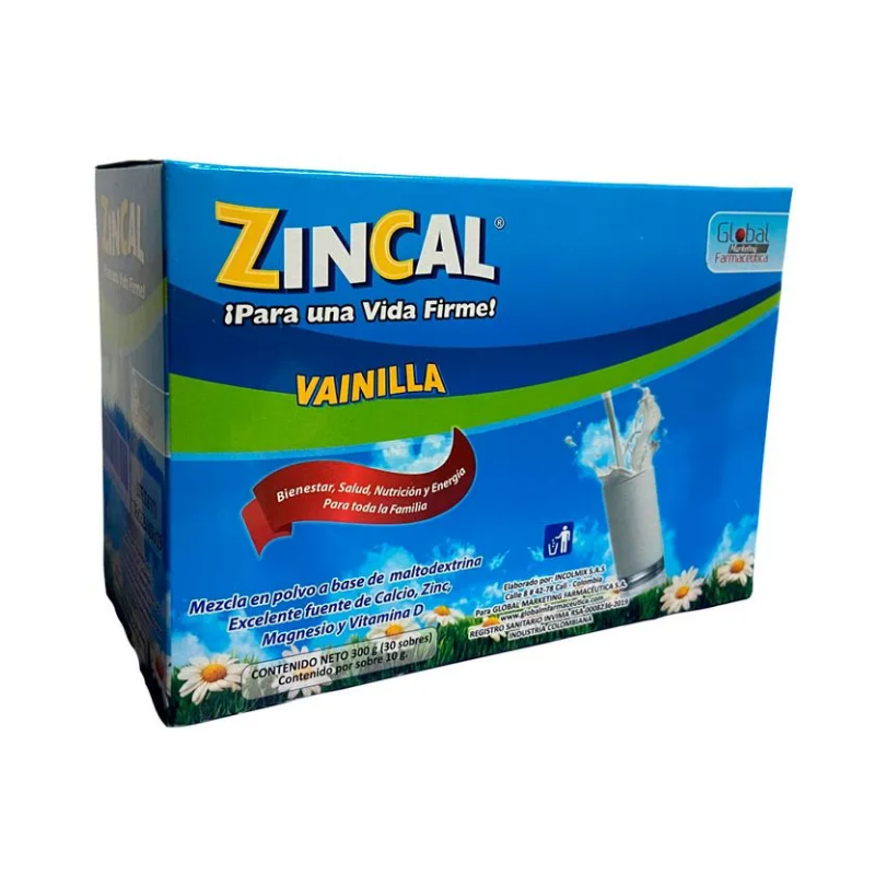 ZinCal Sabor Vainilla x 30Sobres