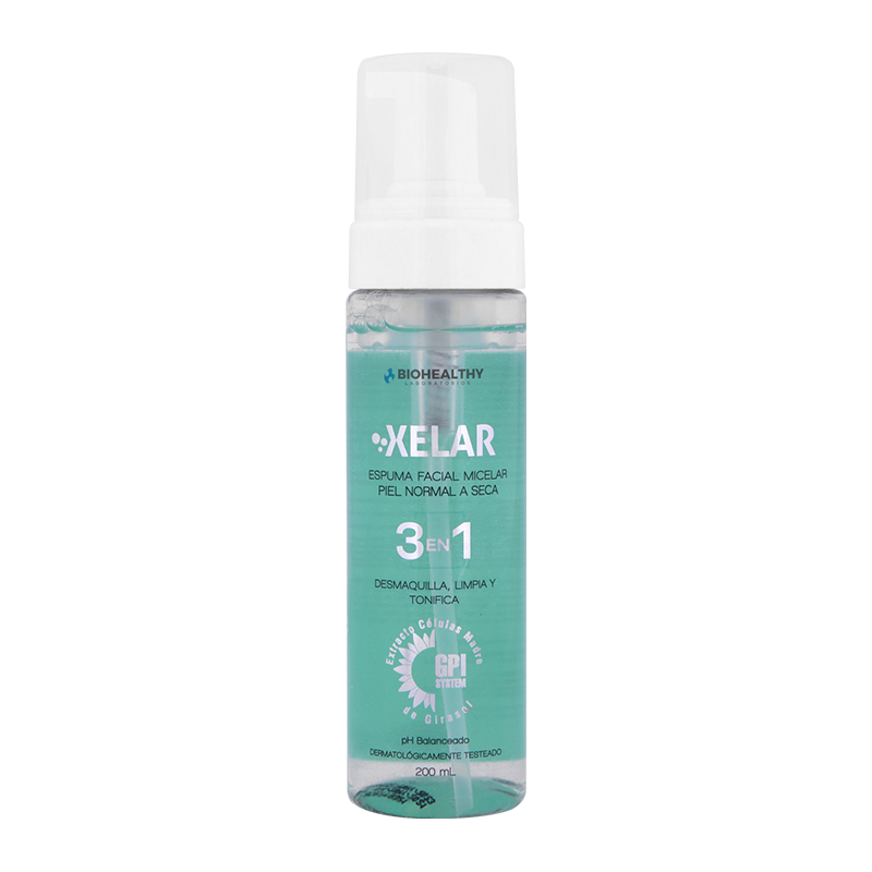 Xelar Espuma Micelar Limpiadora Facial Piel Normal a Seca x 200mL